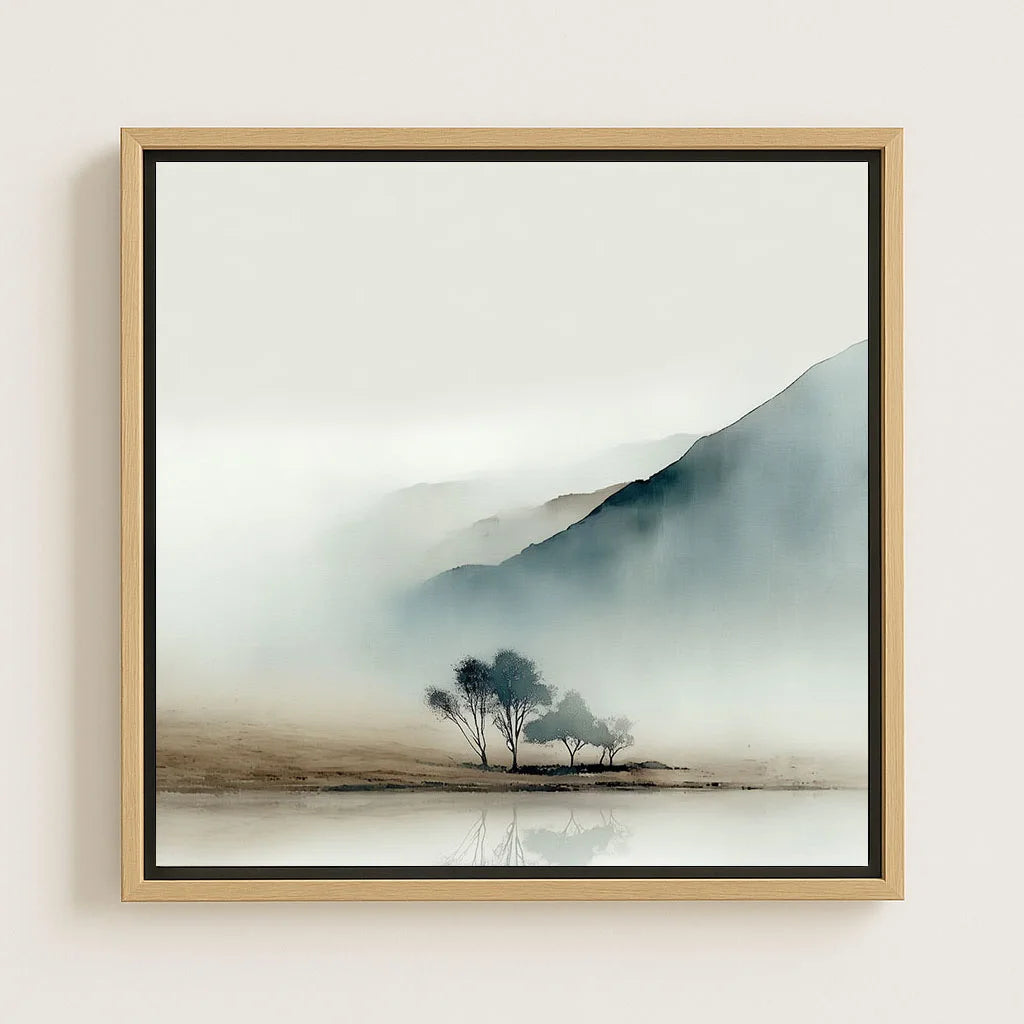 Framed Canvas Print Morning Mist