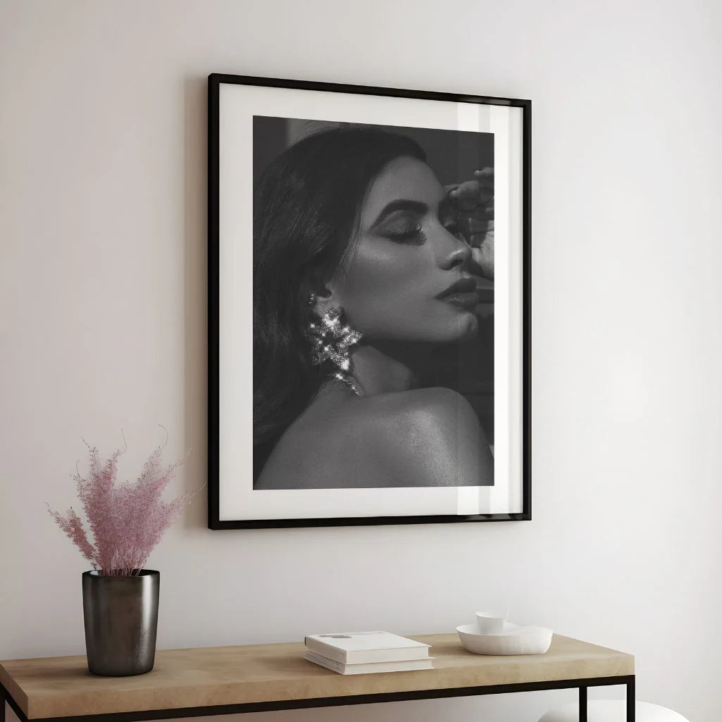 noir portrait poster detail black white