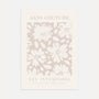 Pastel breeze floral poster with soft beige flowers in airy painterly composition