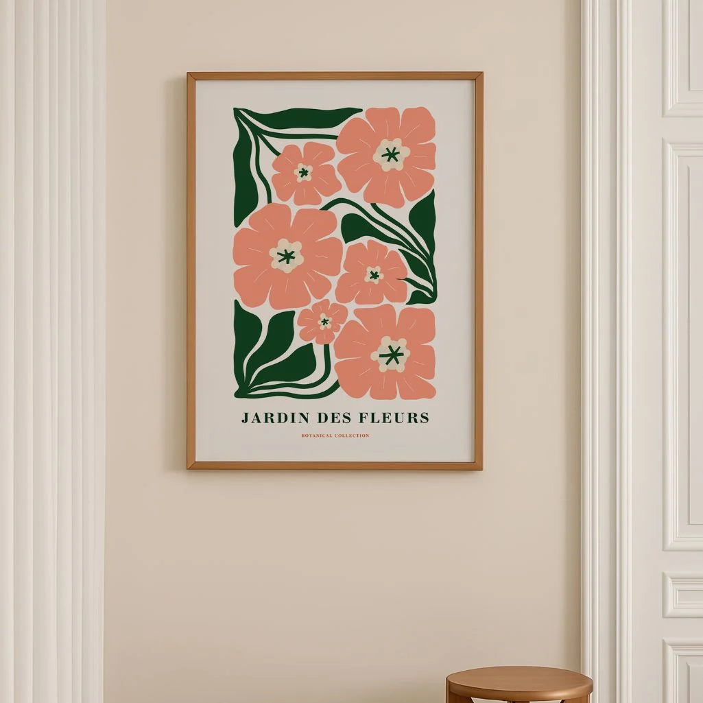 pastel floral wall art kitchen decor