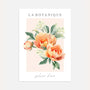 peony poster in peach tones botanical wall art
