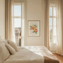 botanical peony poster peach tones bedroom wall art