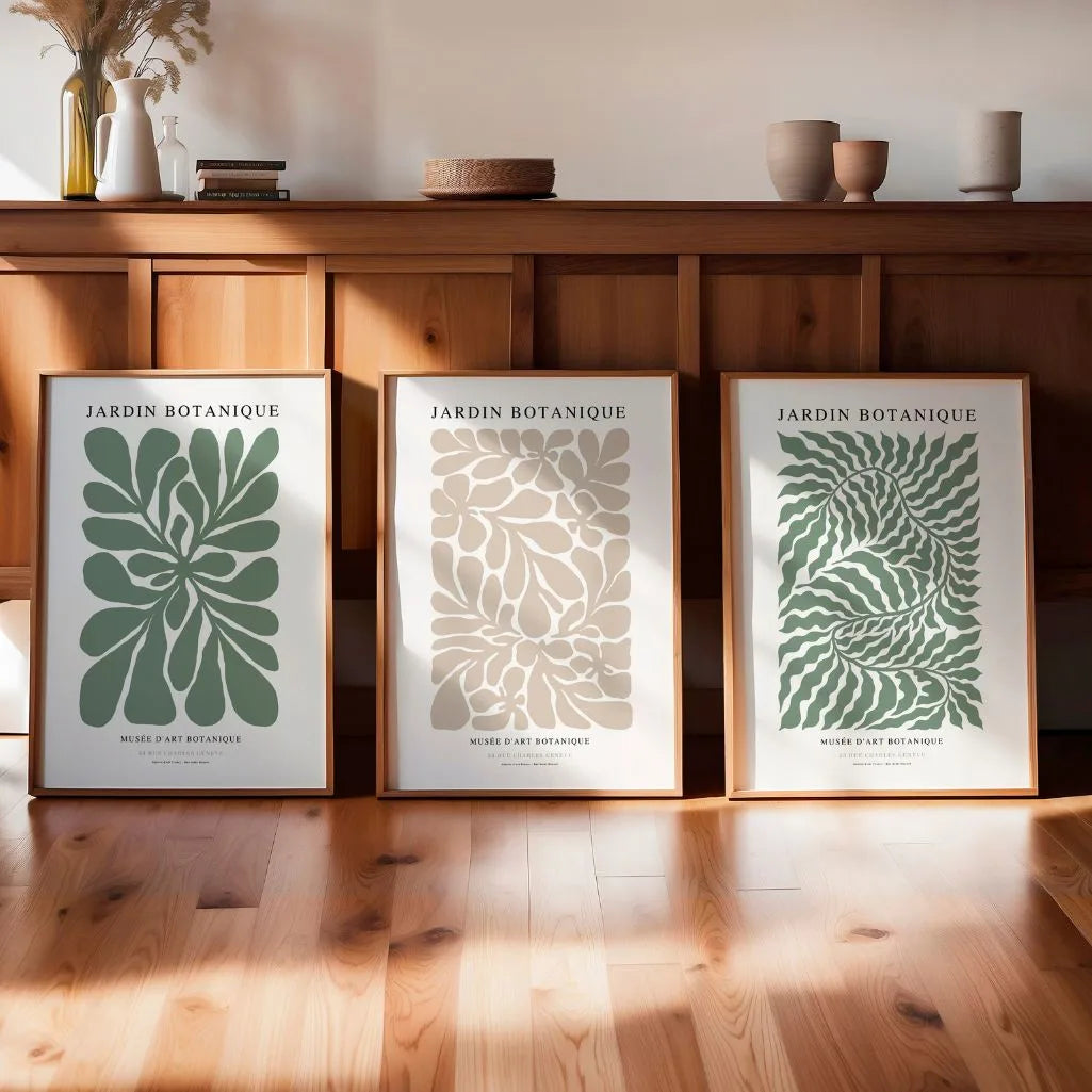 abstract plant poster set wall art for bedroom