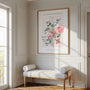  romantische rosen poster im schlafzimmer aquarell blumen wandkunst