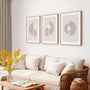 soft beige gallery wall set of 3 minimal abstract art