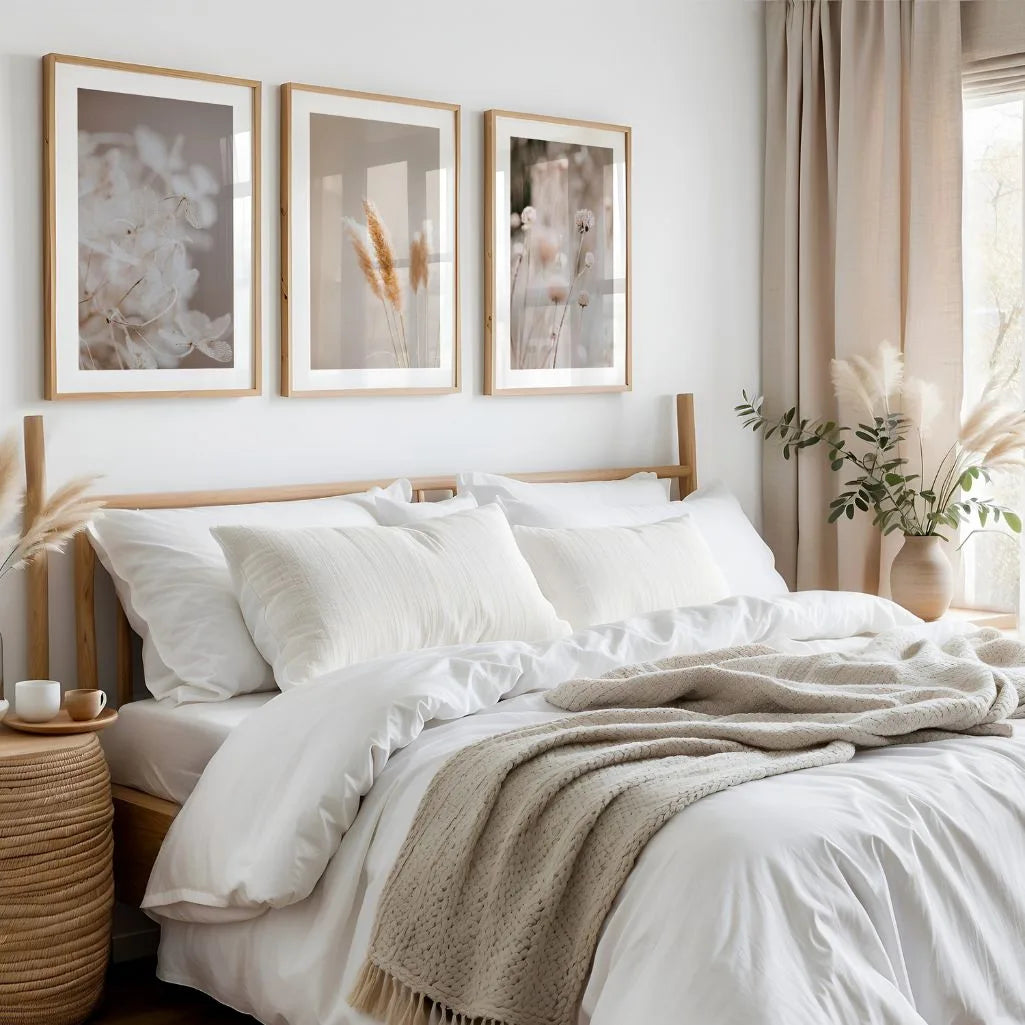 Nature Neutral Neutral Botanical Prints | Minimal Nature Set of 3 – Artinspirio