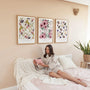 floral pattern poster set wall art for bedroom decor