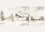 watercolor landscape poster set wall art for bedroom decor