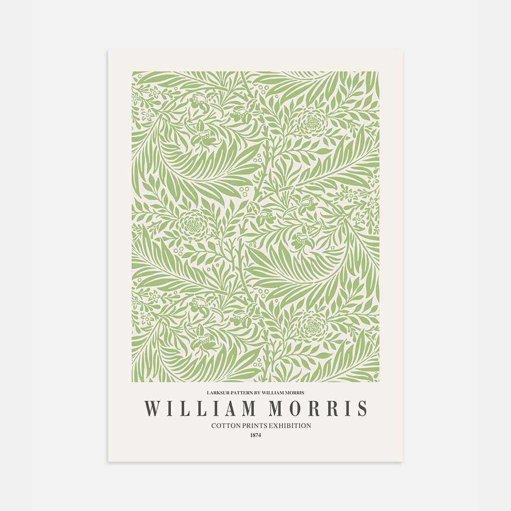 William Morris Larkspur Pastel Green Poster
