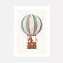 woodland animal balloon poster kids wall art
